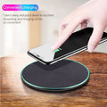 Black Qi wireless charging pad with magnetic phone case holder for Phone 11