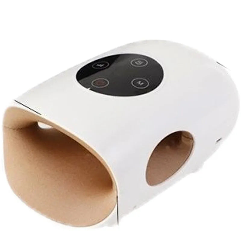 Electric hand massage instrument with airbag finger massager in white and pink