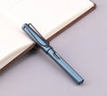 Black or blue fountain pen with frosted ink window showing cartridge, choice of 0.38mm or 0.5mm nib.