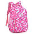 Han edition college wind double shoulder schoolbag for children ages 8-12 in pink with nurse ridges design