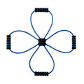 Blue eight character shaped TPR resistance puller for shoulder and back fitness exercises.