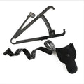 Black ABS body fat caliper instrument with measurement scale and pinching mechanism.