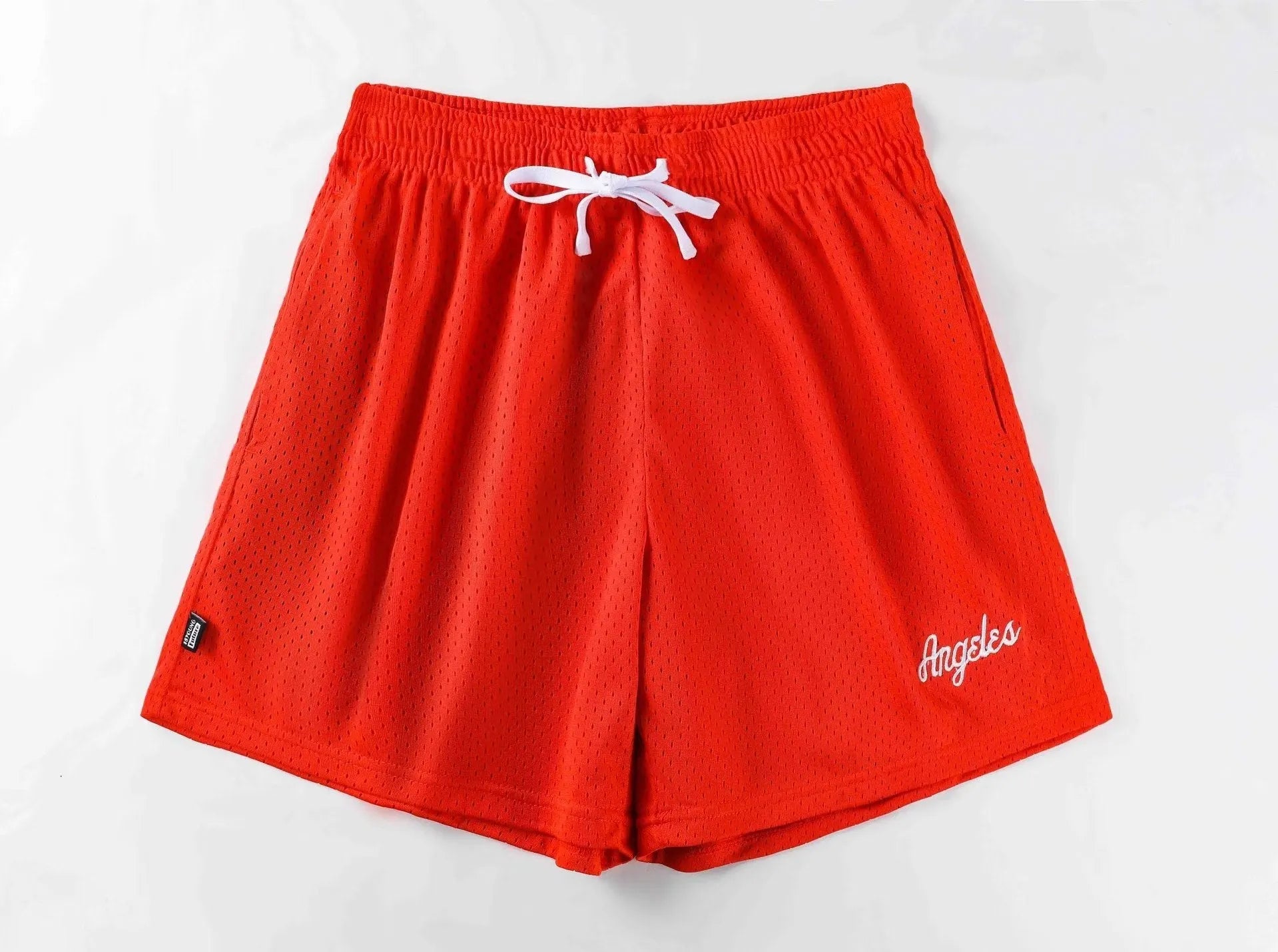 Men's double-layer mesh shorts in various colours for summer sports and leisure wear