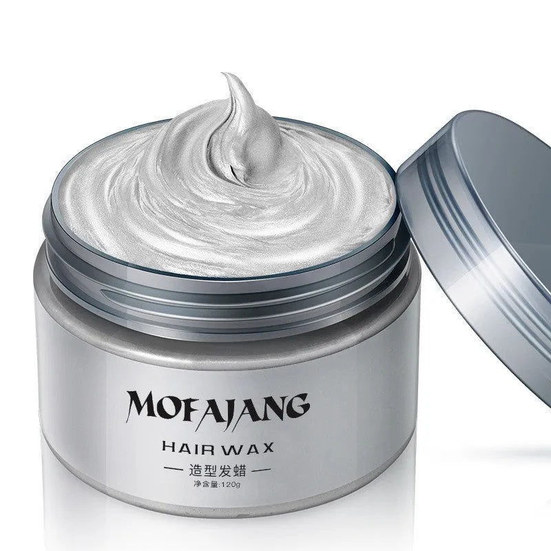 Coloured hair mud for grandma grey hair wax in solid form, available in multiple colours