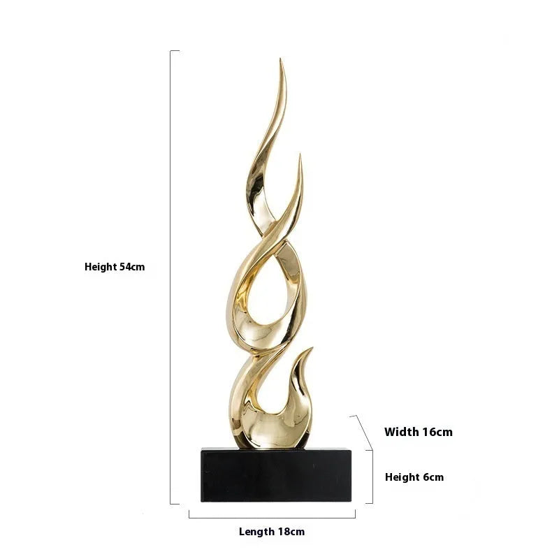 Handmade high-rise resin festival decoration ornament in bright gold colour