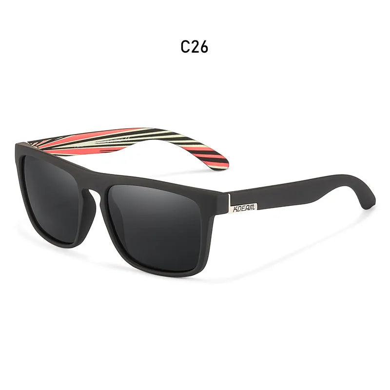 Men's polarized sports driving sunglasses with full frame, UV400 protection, and multiple colour options
