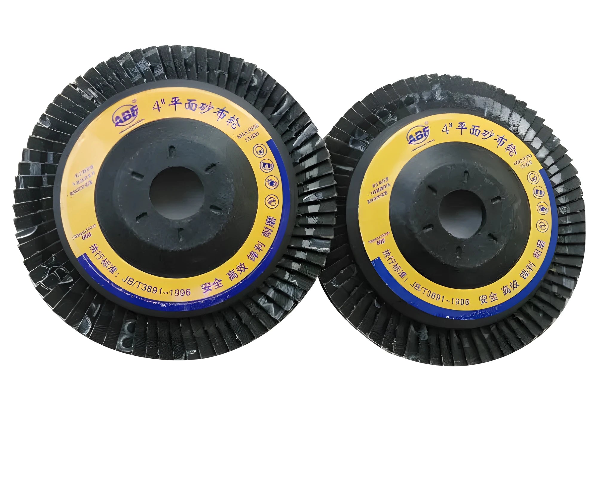 Flat abrasive cloth wheel 100x16mm calcined sand emery 60 grit for metal grinding