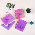 A7 spiral-bound pocket notepad with PP cover in choice of Constellation, Sakura, Universe, or Ocean colour series