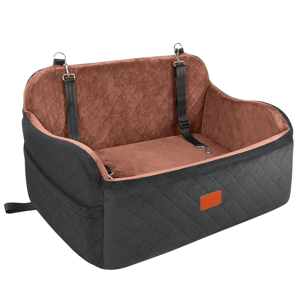 Washable cloth dog car kennel 76x48x38cm for medium and large dogs in gray, green, black or brown