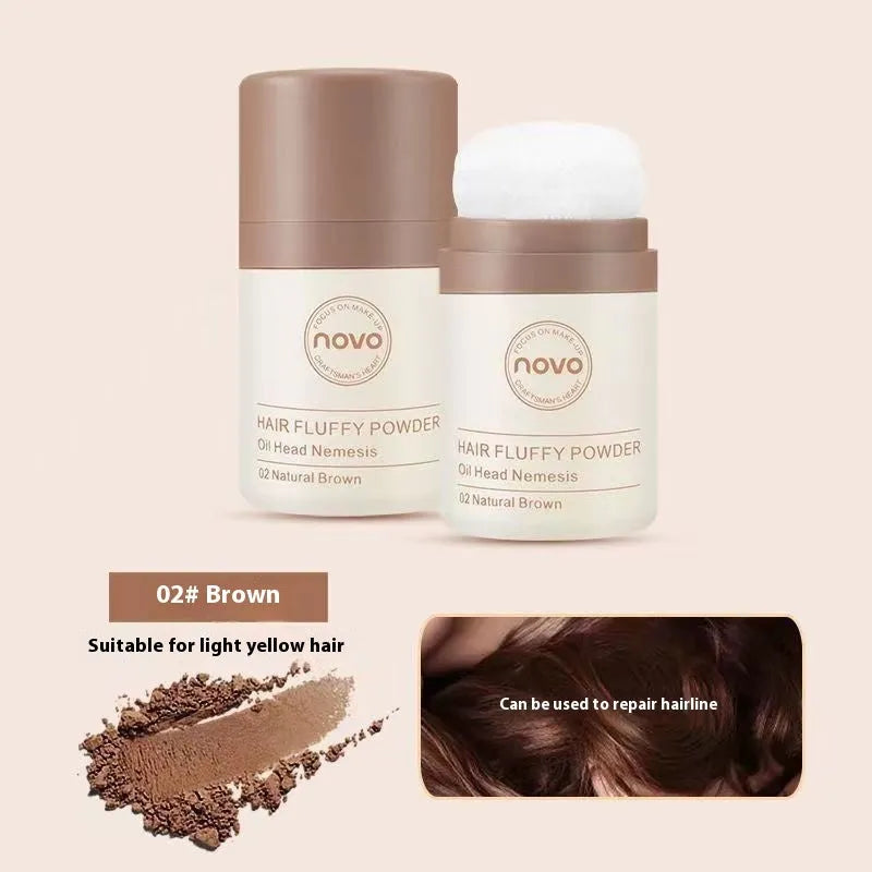 Mattifying hairline powder for oil control in transparent, brown, and dark brown shades