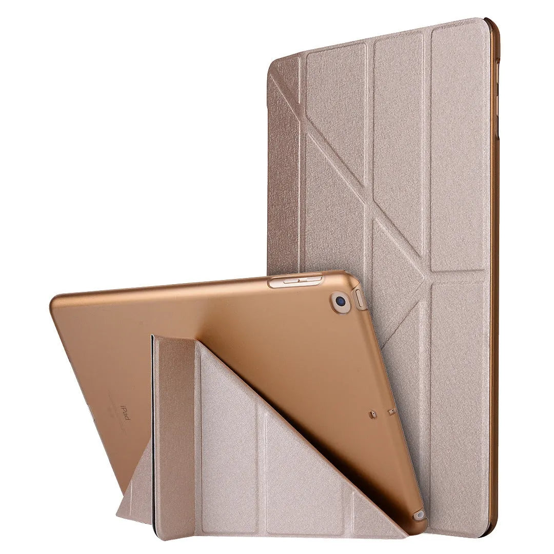 Ultra-thin PU leather protective case for iPad 9.7 and Pro 11, in black, showing front cover with precise cutouts