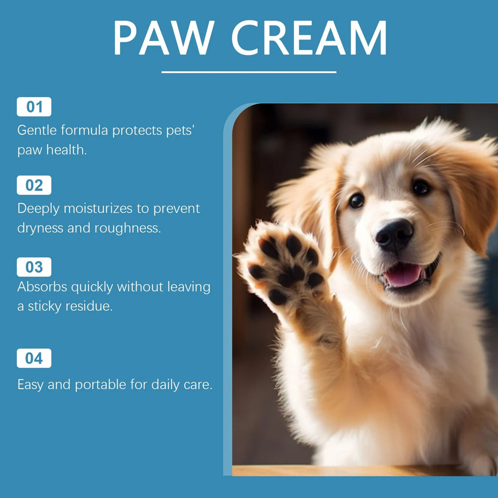Pet Paw Care Cream deep moisturising 30g tube for dogs with aloe extract and vitamin E