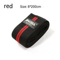 A pair of adjustable free size knee pads for sports like weightlifting and cycling, shown in blue.