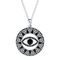 Copper Devil's Eye necklace with cross chain design for women