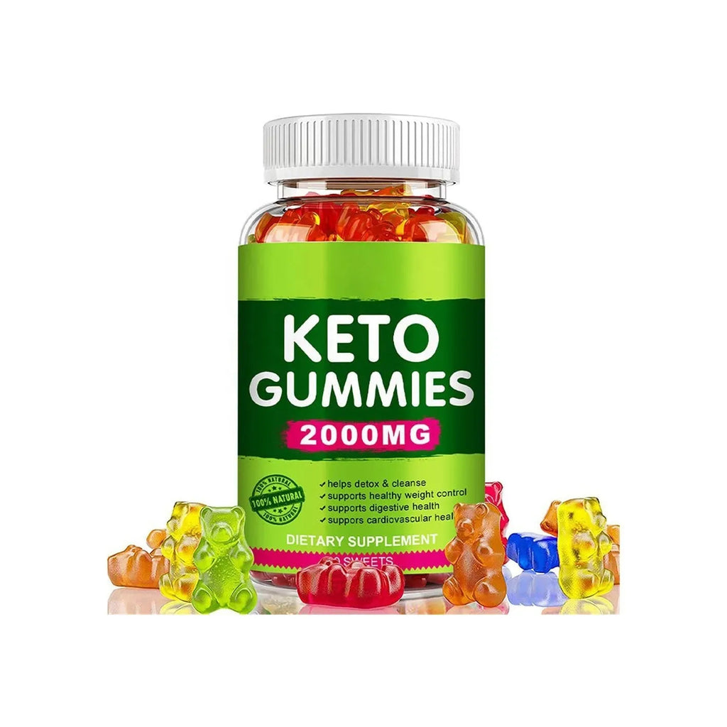 Bottle of Pure Organic Keto BHB Vinegar Candy Vitamin Gummies containing 60 capsules