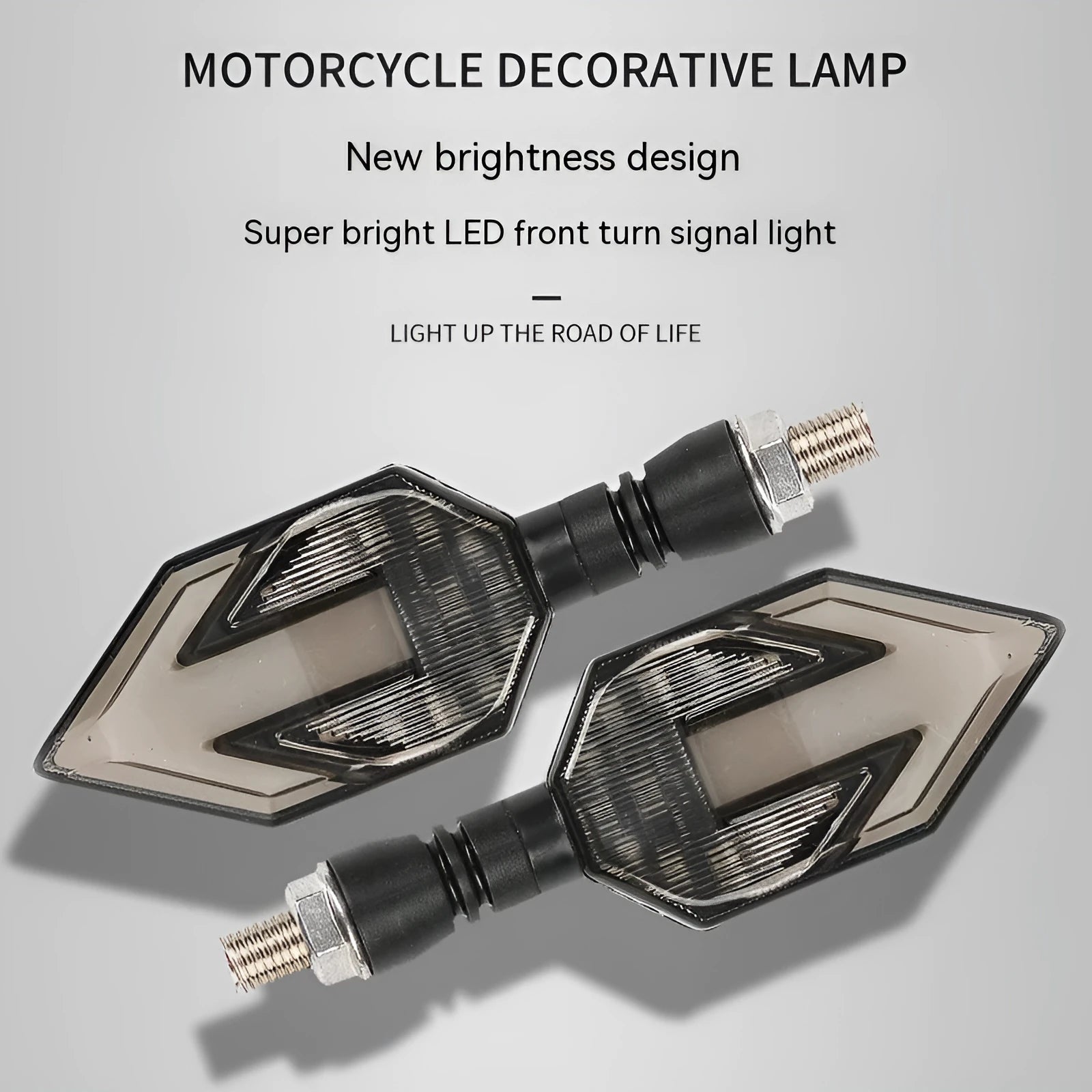Arrow-shaped LED motorcycle 12V direction signal lamp with ABS plastic housing universal fit