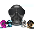 Skull wireless Bluetooth speaker in six colour options with compact portable design