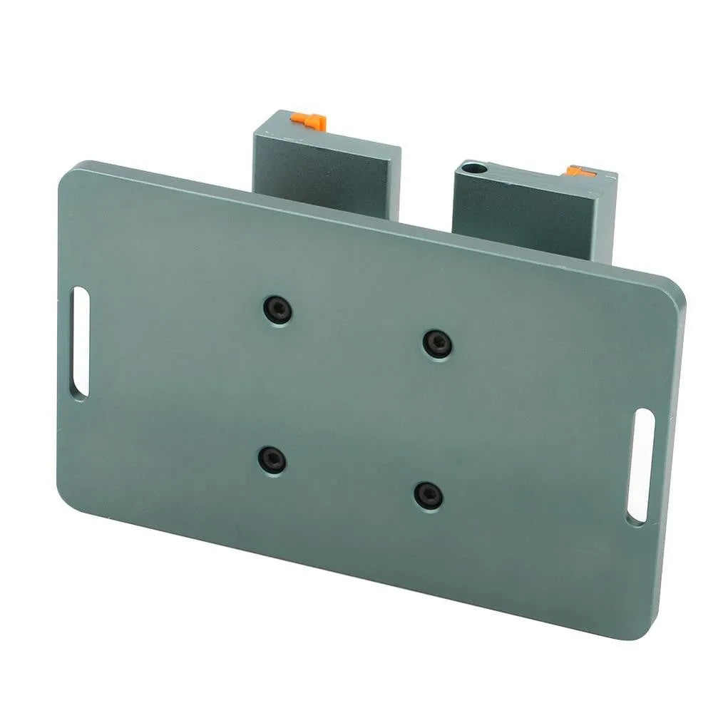 Mobile phone rear cover glass fixing fixture with adjustable clamp and silicone grip.