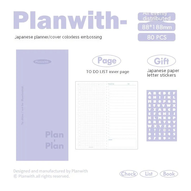 Embossed simple visual metre book notebook with paper cover in five colour options showing 80 sheets of white cow paper