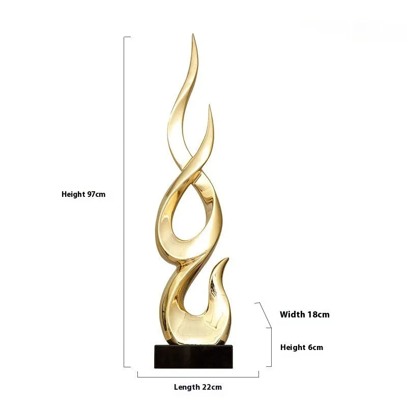 Handmade high-rise resin festival decoration ornament in bright gold colour