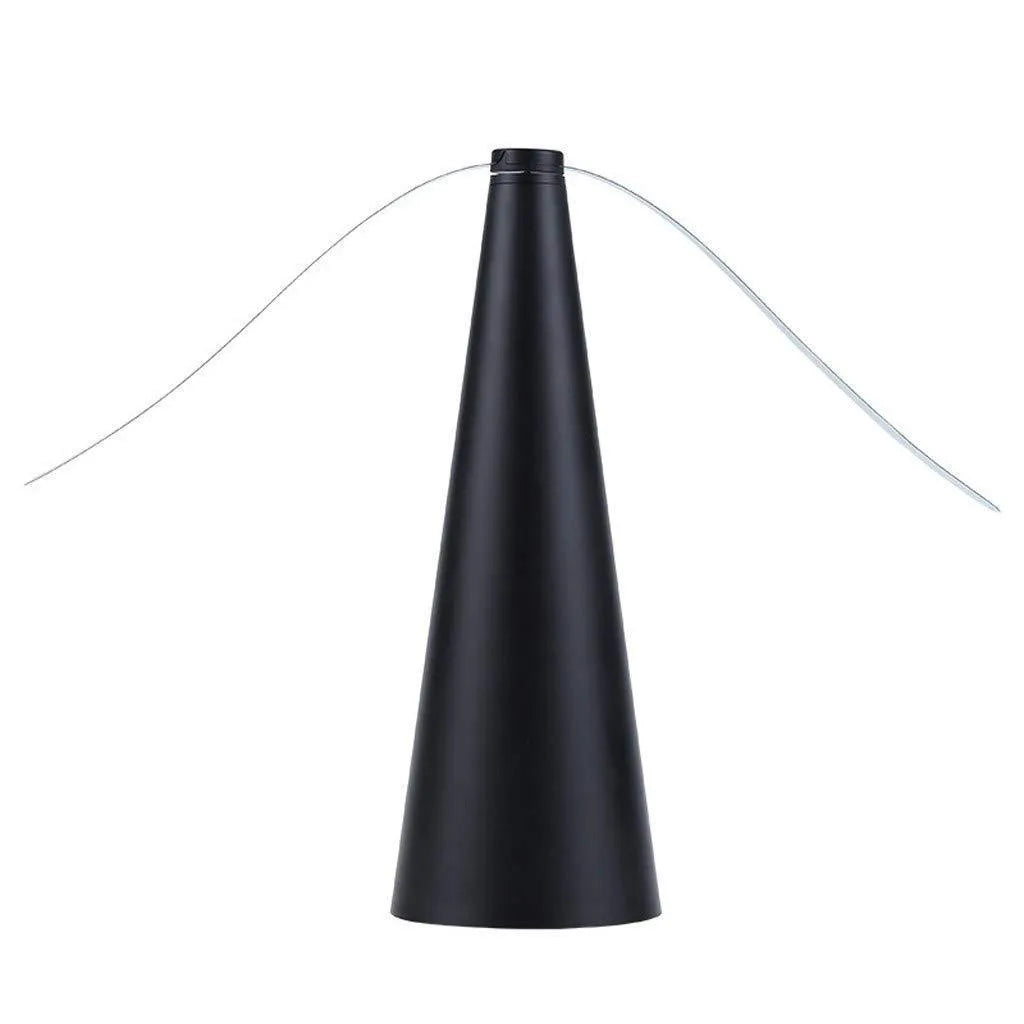 Fly repellent fan with ABS housing, 8.2x8.2x24cm, on a dining table