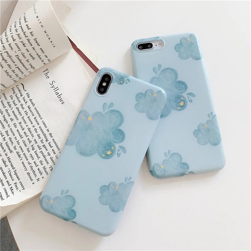 Nebula TPU phone case with star design, available for iPhone 11, XR, XS Max and other listed models