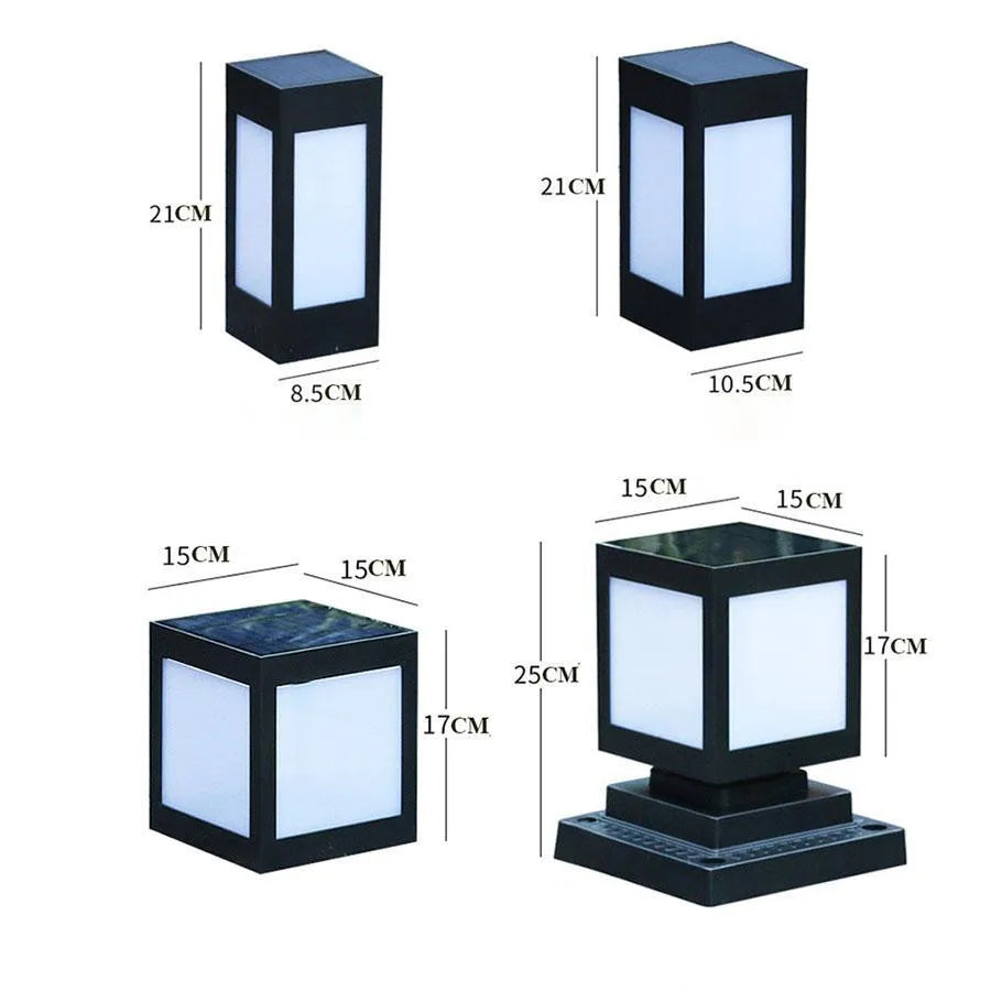 Waterproof solar-powered garden light with LED, suitable for outdoor wall or lawn installation