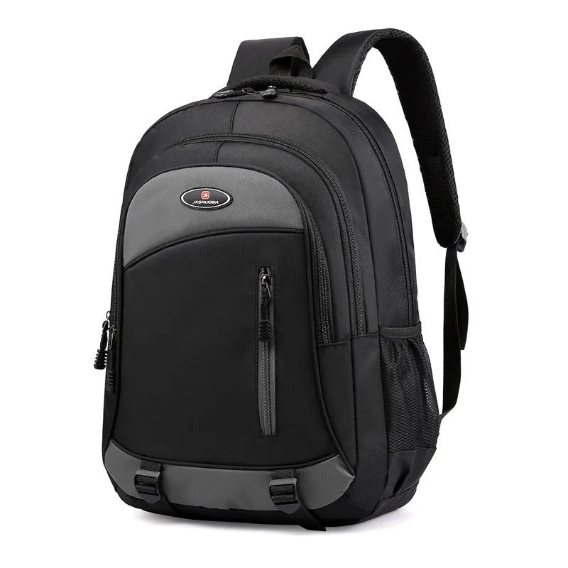Waterproof nylon school backpack with airpillow straps in four colour options