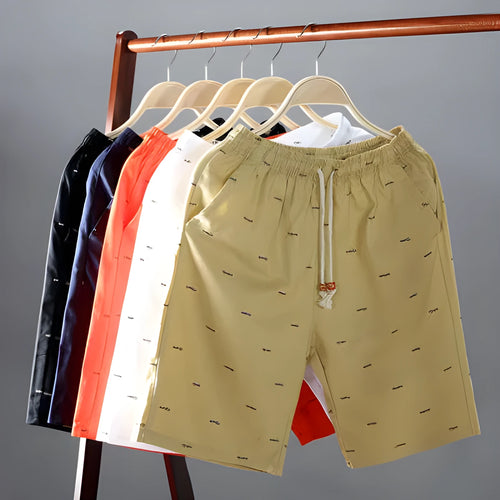 Cotton beach shorts for men in dark blue, multiple sizes available summer swimwear