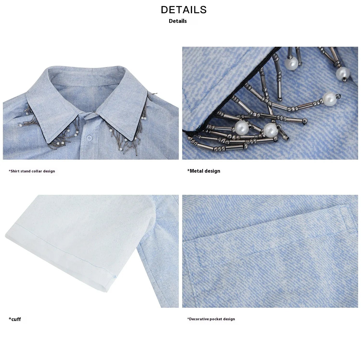Men's loose fit blue and white gradient short sleeve shirt on hanger