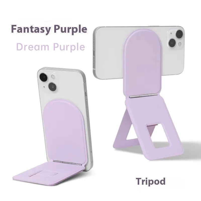 Live Selfie leather mobile phone holder in Dream Purple, Knight Black, or Mist Gray for universal fit