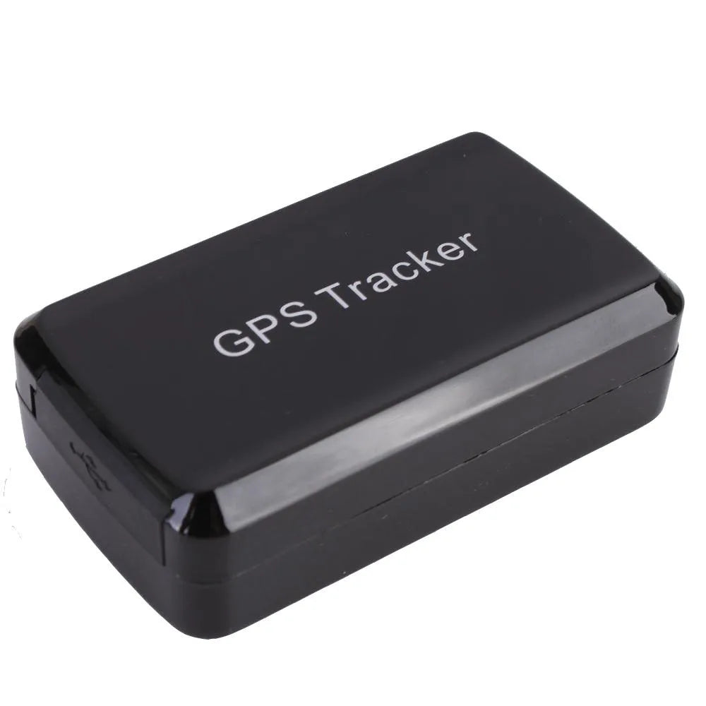 Black magnetic GPS tracker, 78mm x 45mm x 25mm, with 5000mAh battery and GSM antenna.
