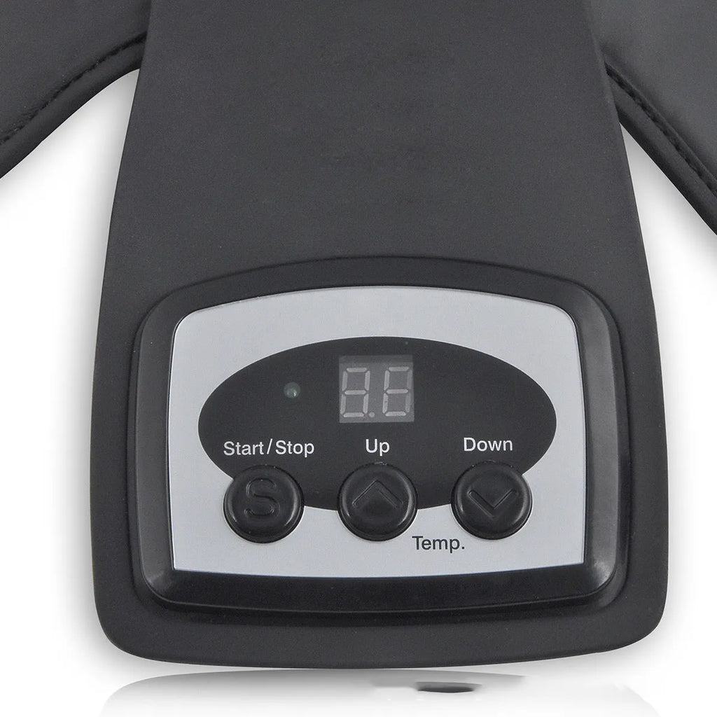 Infrared knee massager with adjustable temperature control, includes knee pads and shoulder pads.