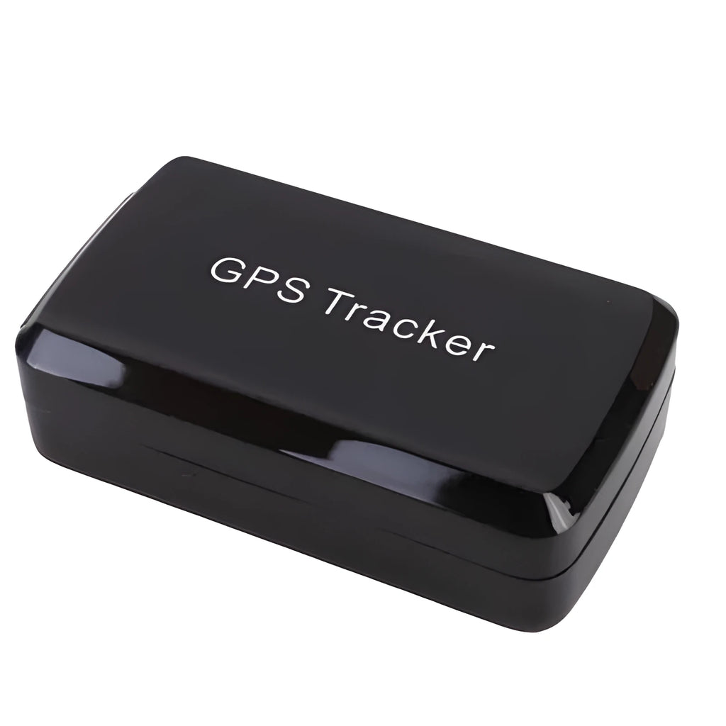 Black magnetic GPS tracker, 78mm x 45mm x 25mm, with 5000mAh battery and GSM antenna.