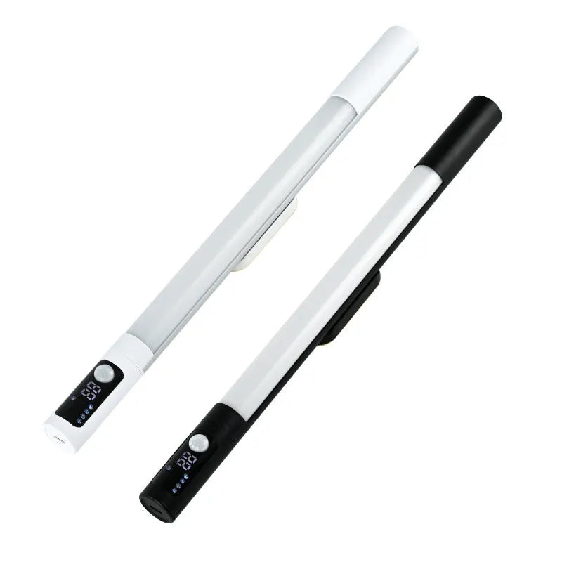 Magnetic charging infrared sensor strip lamp in silver with three-colour light and rechargeable battery