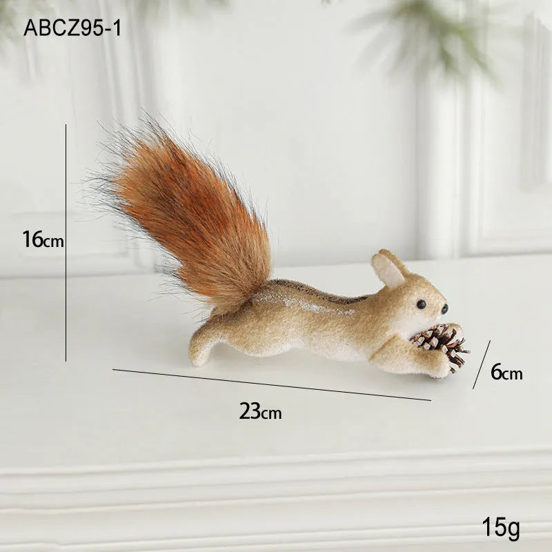 Lightweight foam squirrel pendant Christmas tree ornament in cartoon modern simple style