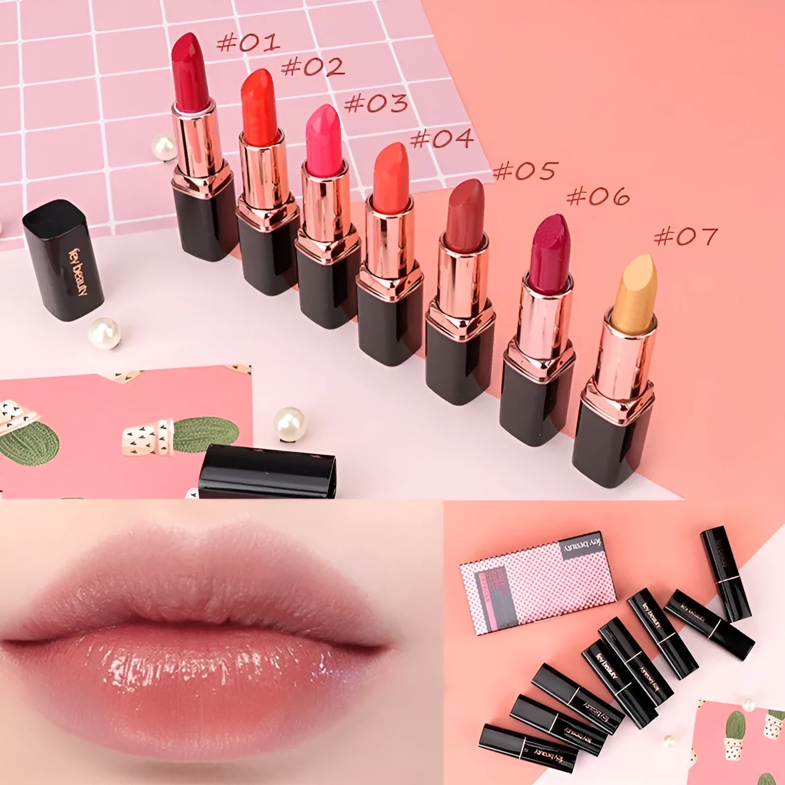 Fey Beauty moisturising lipstick in Cameo Brown shade with non-fading formula