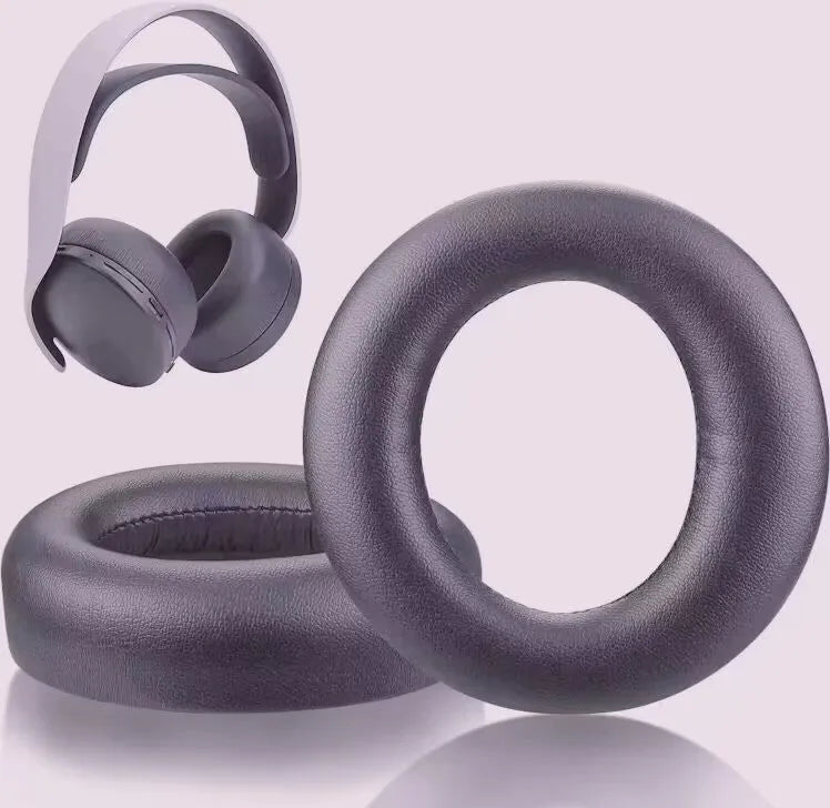 Set of black flannel cotton earphone sleeves for Sony PS5 Pulse 3D headphones