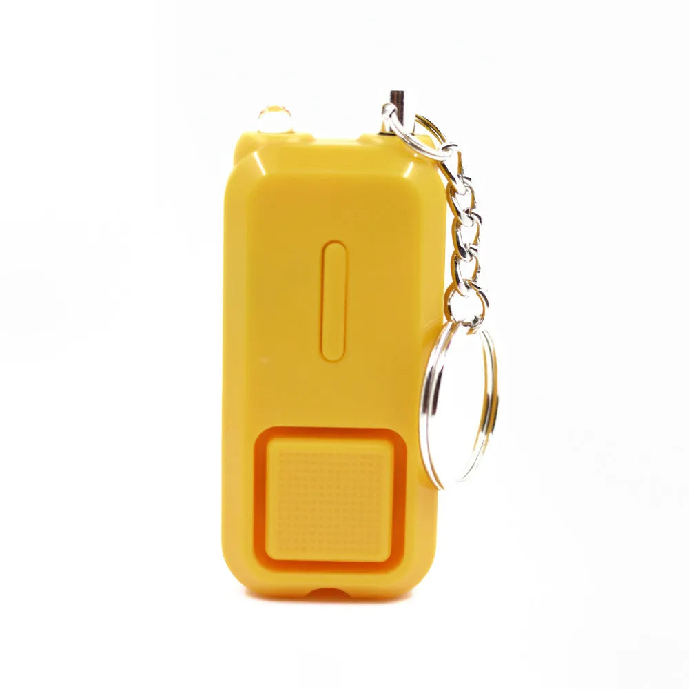 Personal safety alarm keychain in five colours with 130dB loud alert and compact design