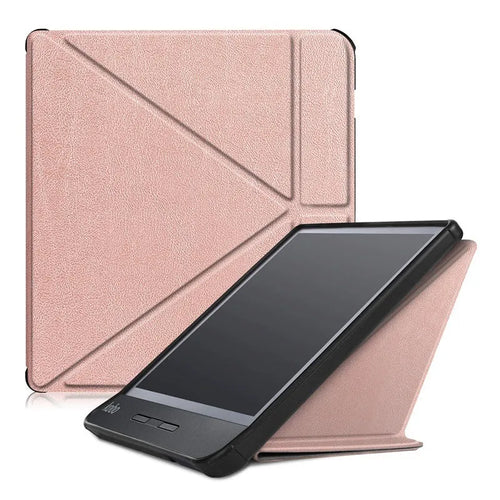 Leather anti-fall cover for Kobo Forma 8 inch e-reader with sleep function, dark blue colour
