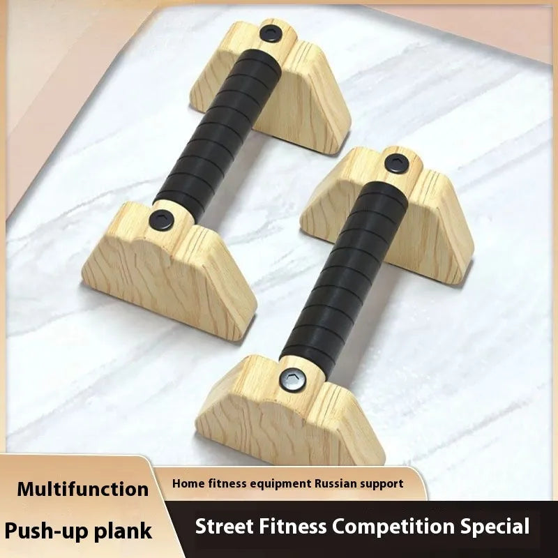 Pair of wooden Russian-style push-up stands in imported beech wood, 20cm to 50cm options