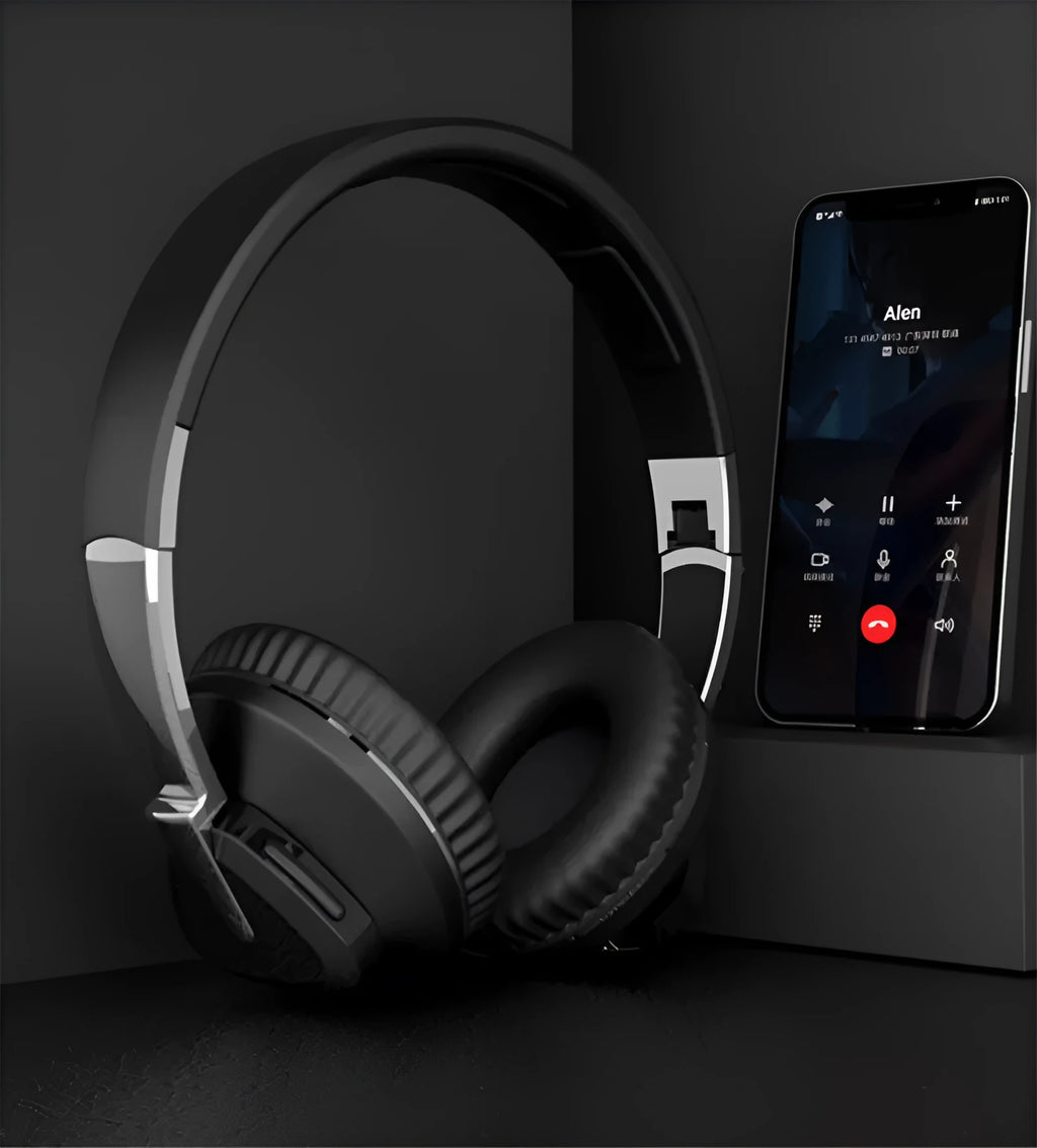 H3 wireless stereo headset with over-ear design in black colour showing ear cups and adjustable headband