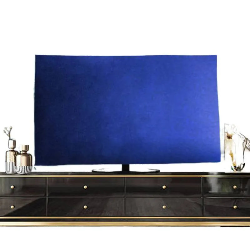 Velvet fabric TV cover towel for 32 to 70 inch LCD televisions in six colour options