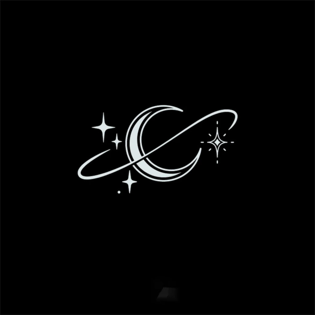 Waterproof herbal tattoo sticker with star ring moon design for temporary body art
