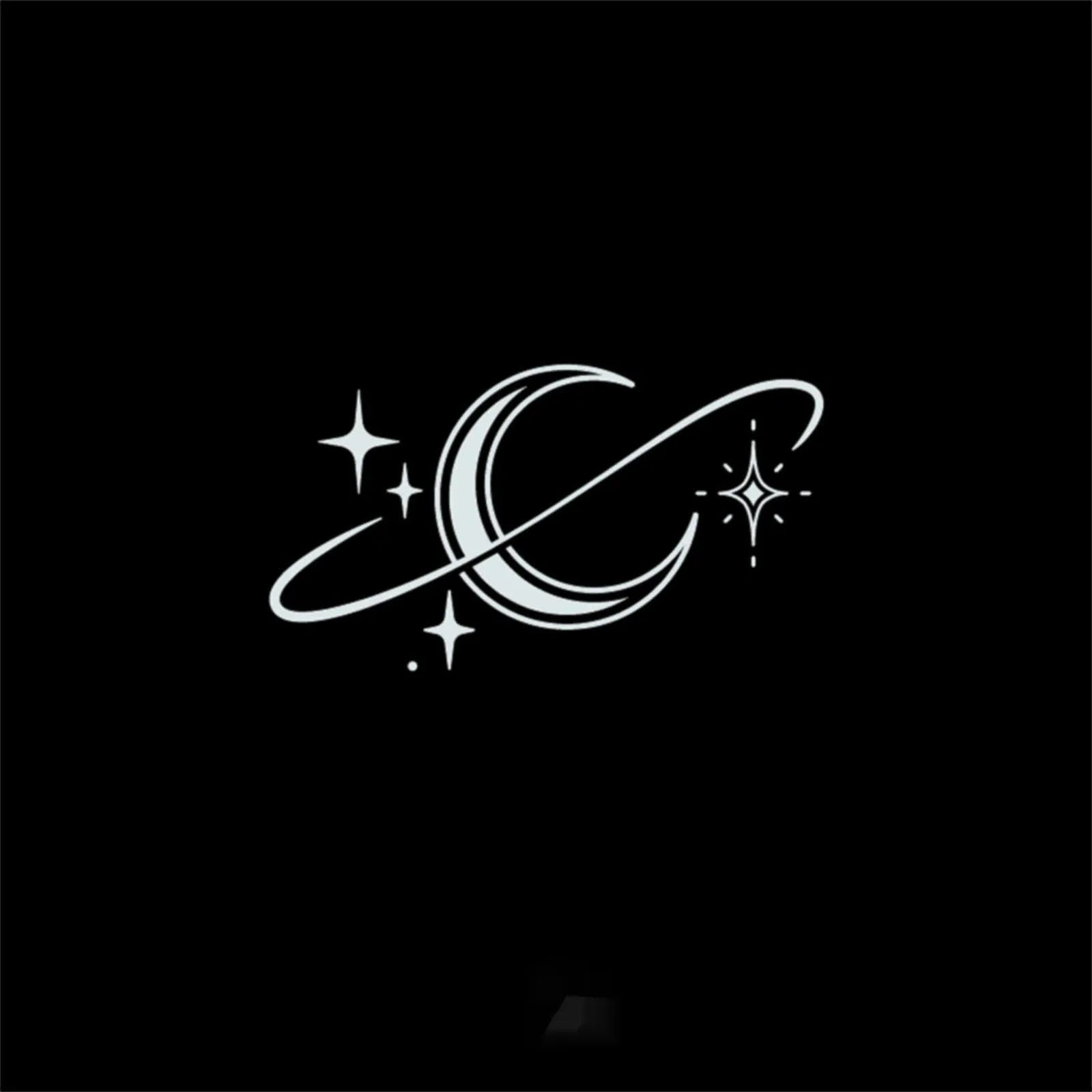 Waterproof herbal tattoo sticker with star ring moon design for temporary body art