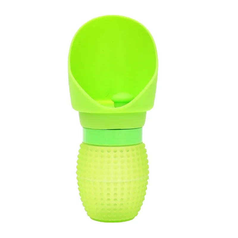 Silicone pet folding water cup shown in collapsed and open positions with colour options