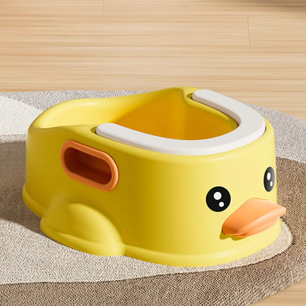 Foldable duck-shaped PVC bathtub for dogs and cats in blue, pink or yellow colour options