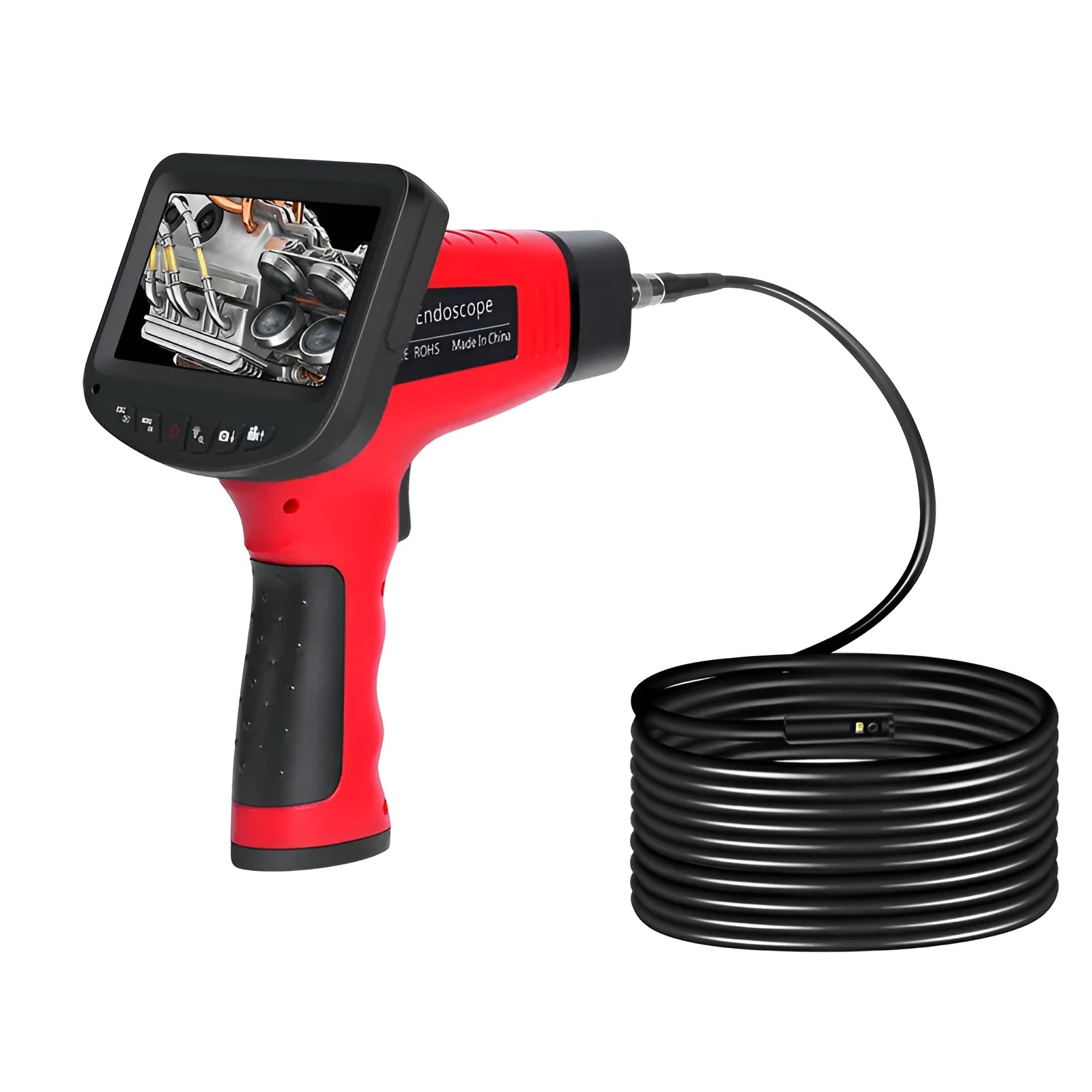 8.5mm dual-lens endoscope camera with choice of flexible or rigid cable lengths.