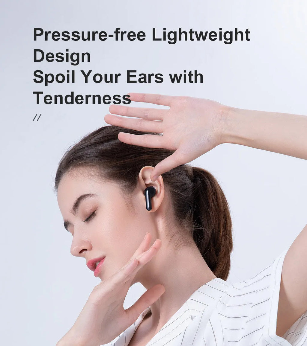 GT3 true wireless Bluetooth in-ear sports headphones in Black with charging box and Type-C cable