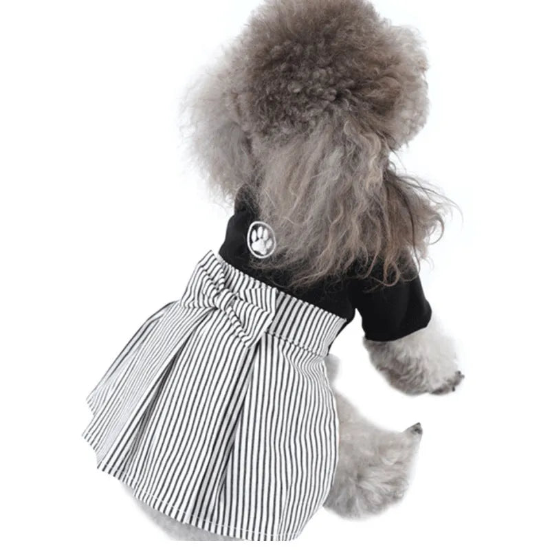 Cotton poodle dog clothes in skirt and four-foot pants designs for spring and autumn seasons